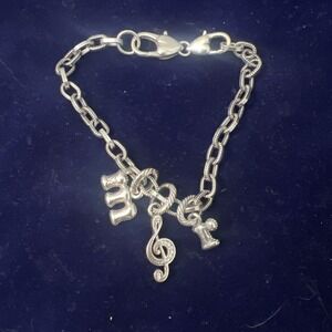 Brighton M 🎼 R Always Slide Charm Bracelet 7.5" Heart